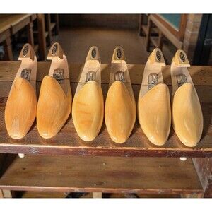 Lot of 3 pairs of Vintage Authentic GUCCI Men's Wooden Shoe Trees Size 41